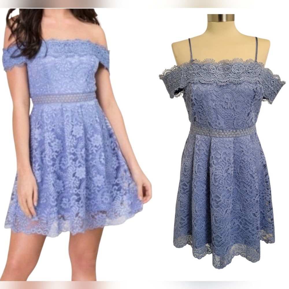 FRANCESCAS BLUE LACE DRESS NWT